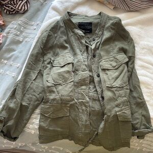 Sanctuary green linen button down